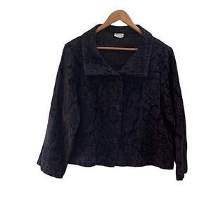 Habitat Womens Purple Floral Blazer Coat